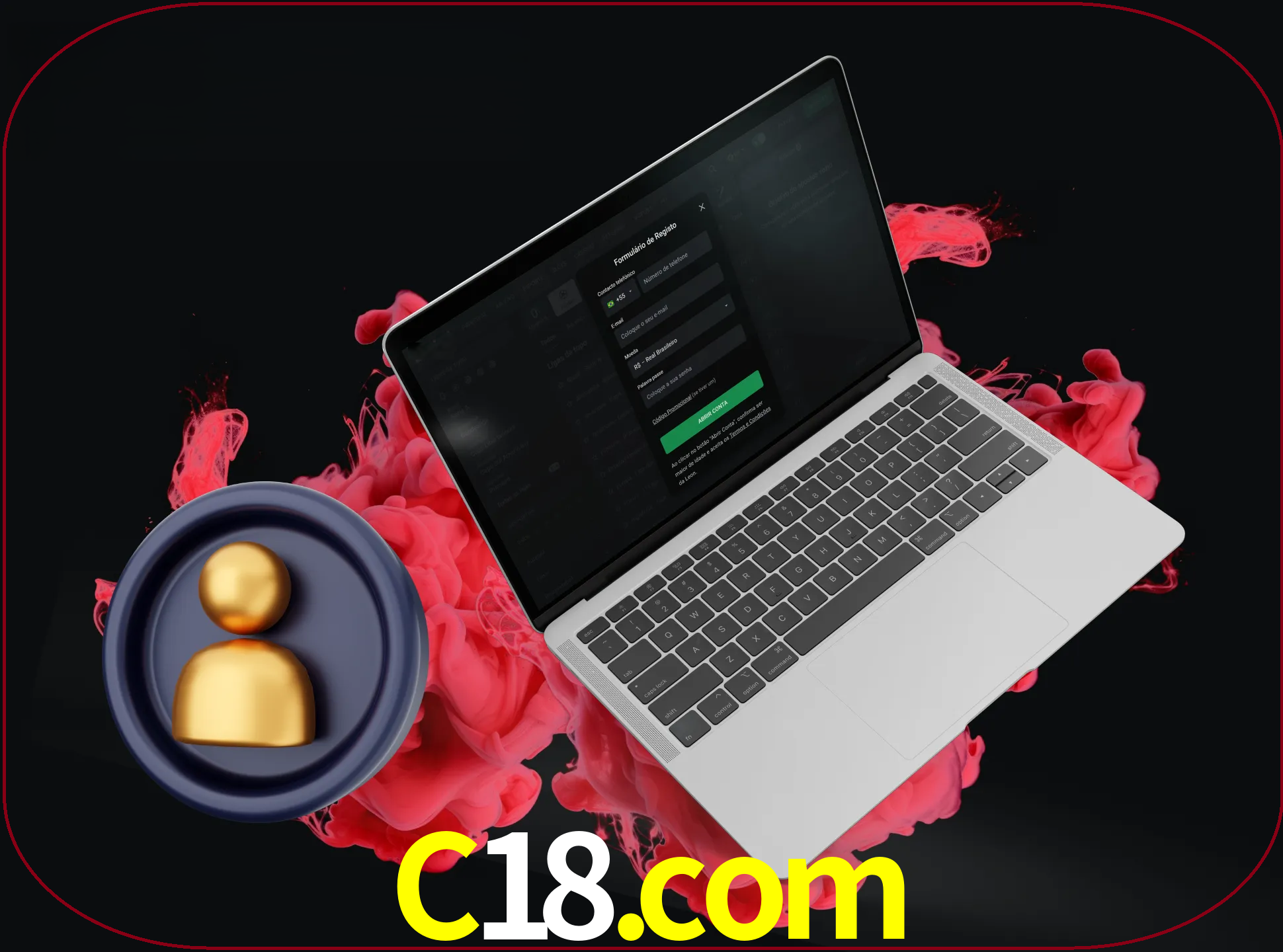 No cabeçalho do site c18, clique no botão que o levará a um formulário especial onde terá de introduzir as suas informações actuais.